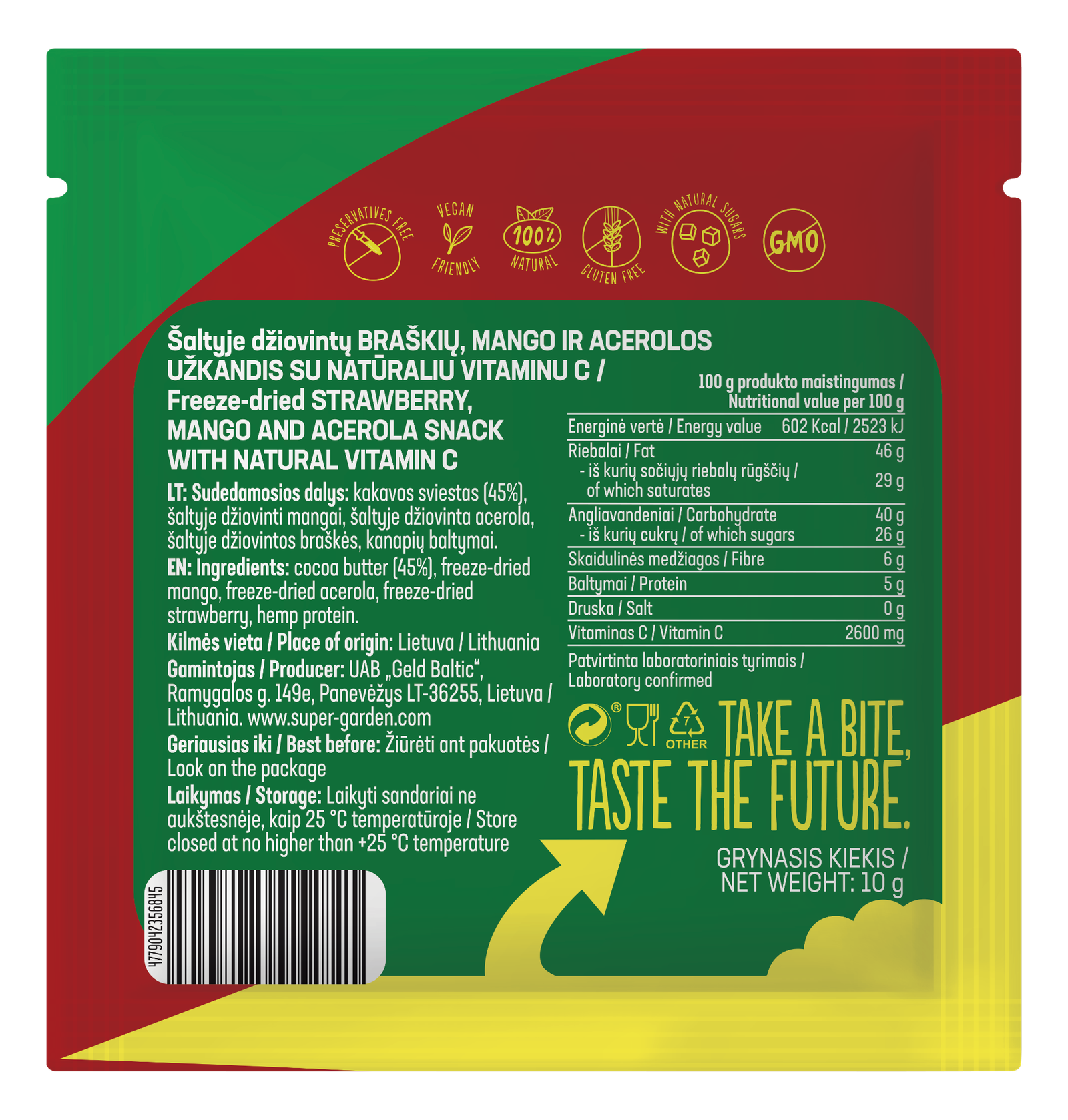 BITES "Vitamin C Snack" with strawberry, mango and acerola - Image 2