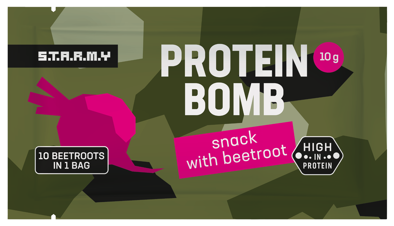 STARMY bites šaltyje džiovintas burokėlių proteininis uzkandis