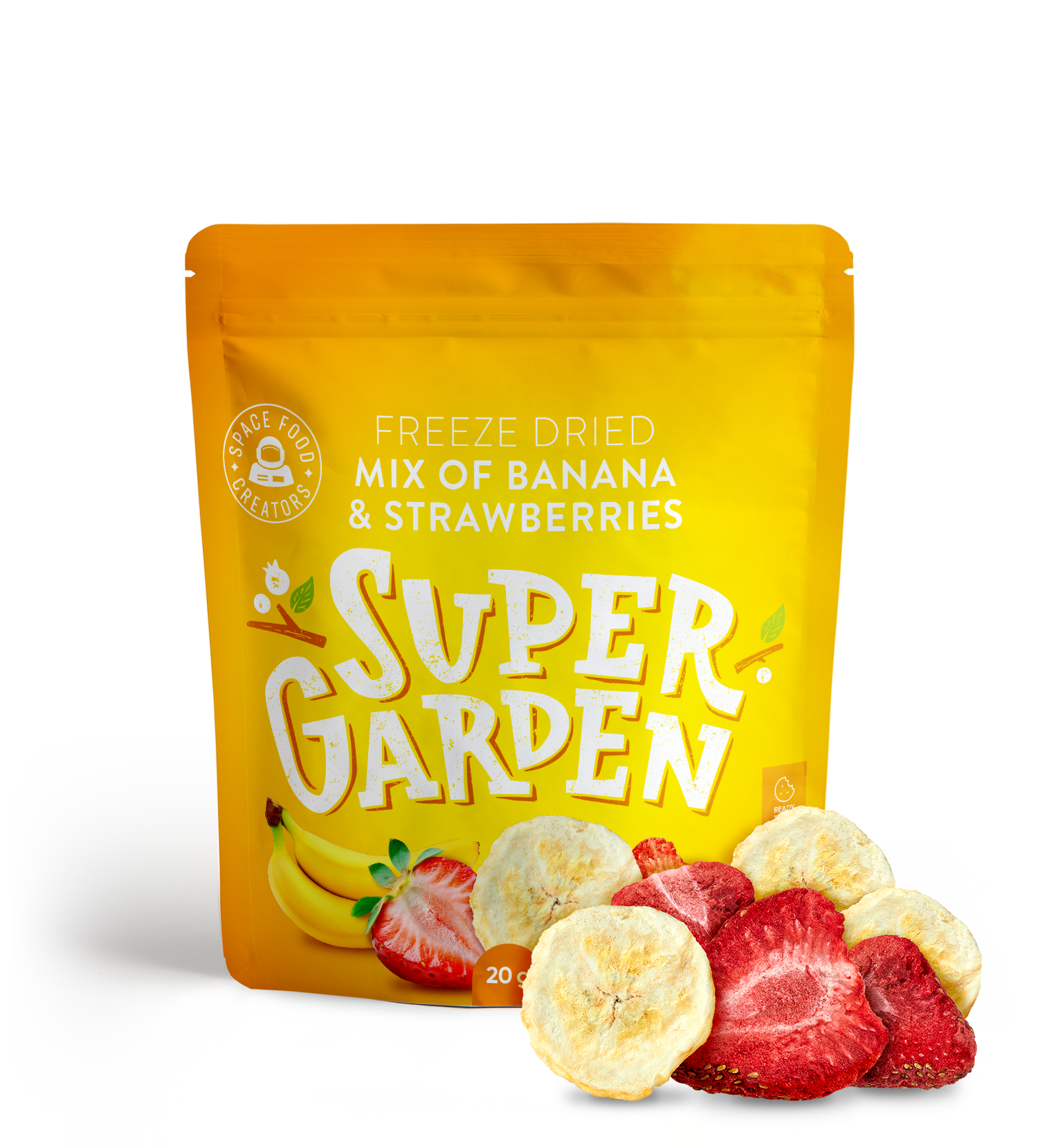 Freeze dried strawberry and banana mix