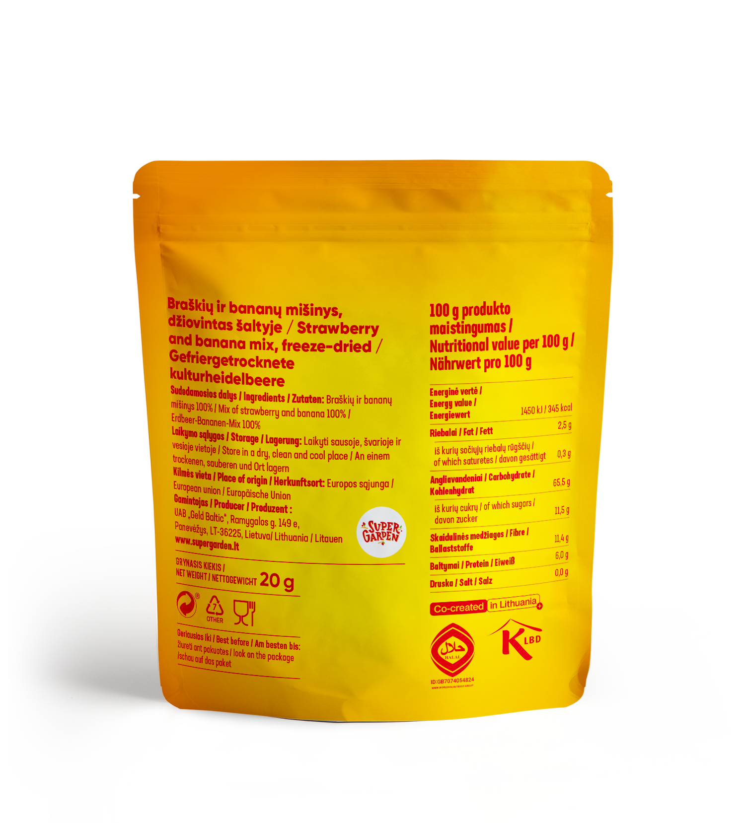 Freeze dried strawberry and banana mix - Image 2